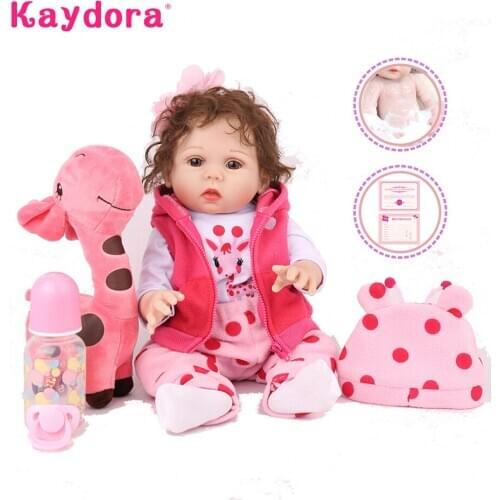 18 inch 47cm Lifelike Full Silicone Reborn Baby Dolls Alive Bebe lol Realistic Bathe Menina Play Toy Lovely Boneca Kids Gift