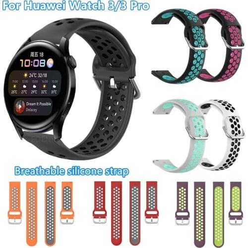 For Huawei Watch 3 Pro Strap Silicone Sport Watchband For Samsung Galaxy Watch 3 Wrist Band For Huami Amazfit GTR 2 2e Bracelet