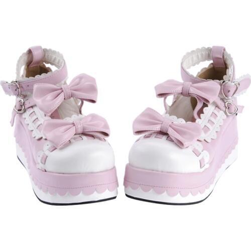 Angelic imprint New Arrival Lolita shoes Chunky Heel Round Toe Women Pumps lolita princess shoes size 34-46 9896