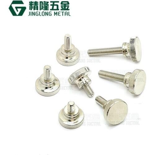 5pcs/lot Stainless steel M6 thumb screw with collar high head with knurling manual adjustment screws bolt GB834