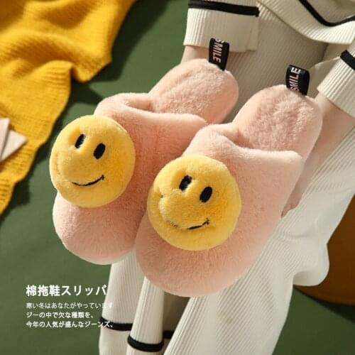 Winter Cotton Slippers Fur Rabbit Home Warm Thick Bottom Indoor Ladies Shoes House Slippers Women Autumn Flip Flops Cute Fluffy