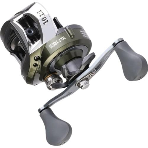 10:1 All Metal Low Profile Baitcasting Fishing Reel Sea Rod Long-Distance Casting Fishing Lure Spinning Wheel Fishing Accessory