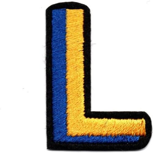 3D Iron On DIY Embroidery Colorful English Letters Alphabet Stickers Decorative Patch Paste Embroidered Badge For Clothing
