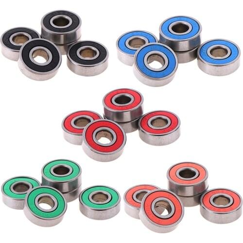 5x ABEC-9 608 2RS Inline Roller Skate Wheel Bearing Anti-rust Skateboard Wheel Bearing Red Sealed 8x22x7mm shaft