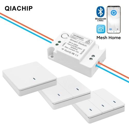 QIACHIP Domotica Bluetooth rf 2.4GHz Wireless Wall Panel Remote Control Switch interruptor inteligente Smart home for lamp light