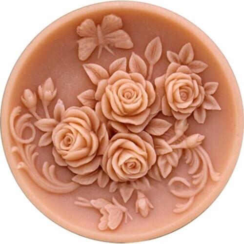 Large 3D European Rose Silicone Soap Mold Rose Flower Soap Mold Handmade Fragrance Soap Fondant Cake Decorating Tool Mould