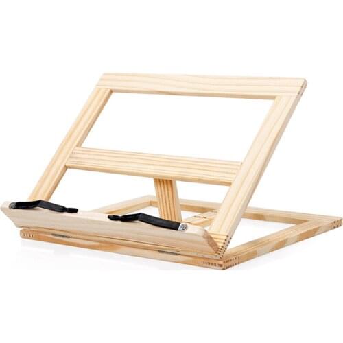 Students Reading Wooden Bookends Adjustable Magazine Book Stand Desktop Tablet Support Multi-functional Kids Painting Rack