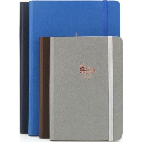 Personalized Custom Logo Faux Leather Paper Hard Cover Journal With Inner Pocket