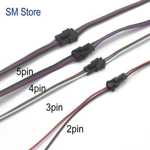 JST SM Connector 2pin / 3pin / 4pin / 5pin Male And Female Set 5set/lot