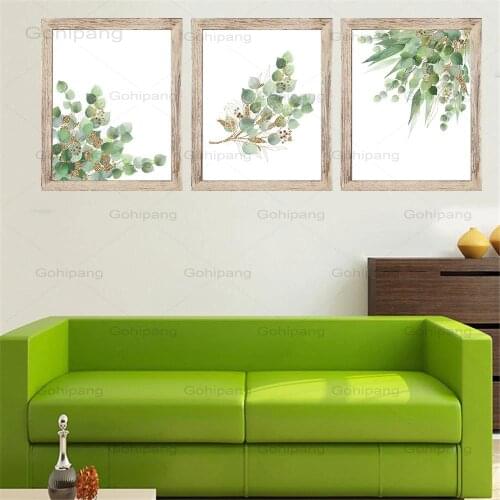 Canvas Painting Botanical Print Set Of Eucalyptus Wall Art Leaf Print Botanical Art Eucalyptus Leaf Art Room Decor Office Decor