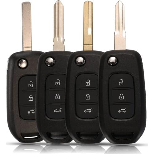 Kutery Folding Remote Car Key Shell For Renault Kadjar Captur Megane 3 Buttons Key Case Fob With HU138TE HU56R VAC102 VA2 Blade