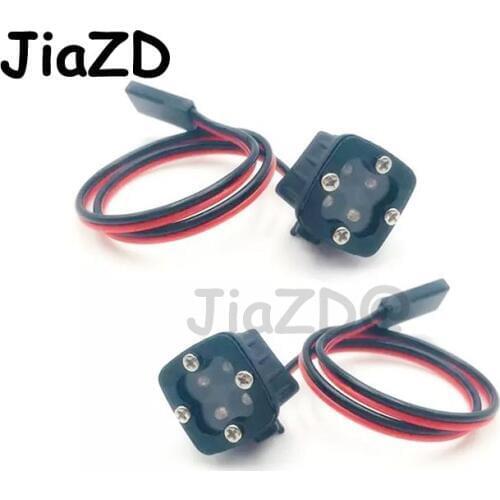 1 Set 4 LED Light Square Lamp for 1/7 1/8 1/10 RC Crawler Accessories Axial SCX10 II Traxxas TRX4 TRX-4 7.2-12V Ugrade Part TT9