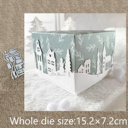 New Design Craft Metal stencil mold Cutting Dies house tree edge decoration scrapbook die cuts Album Paper Card Craft Embossing