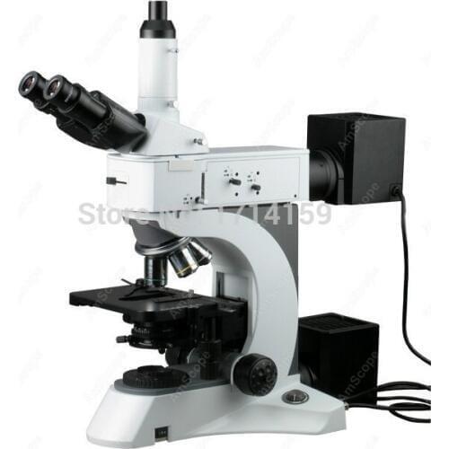 Darkfield Microscope-AmScope Supplies 50X-1500X Metallurgical Microscope w Darkfield & Polarizing Features