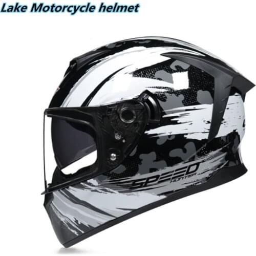 LVS 702 Full Face Motorcycle Helmet Double Visors Anti Fog