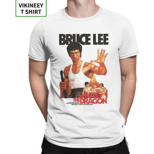 Way Of The Dragon Bruce Lee T Shirt Men 100% Cotton T-Shirt Dragon Movie Kung Fu Brusli Karate China Tee Shirt Short Sleeve Top