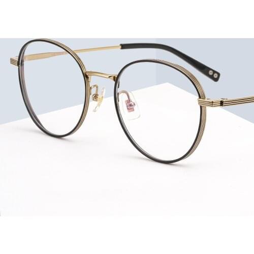 Pure Titanium Glasses Frame Men Women Vintage Luxury Brand Myopia Prescription Optical Eyeglasses Frame Male Round Eyewear