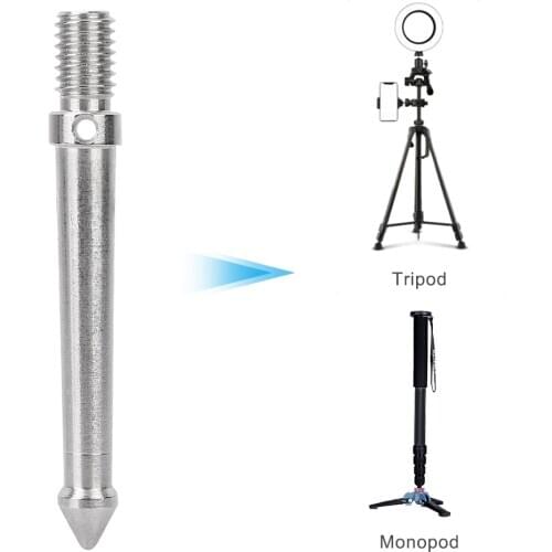 New 8cm/12cm Stainless Steel Spike Mount for Tripod Monopod with 3/8 Inch Screw Thread Camera Accessories