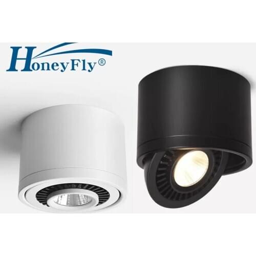HoneyFly LED Downlight Dimmable AC85-265V 3W 5W 7W 12W COB Ceiling Cabinet Lamp Spot Lights LED Wall Lamp Indoor Lighting