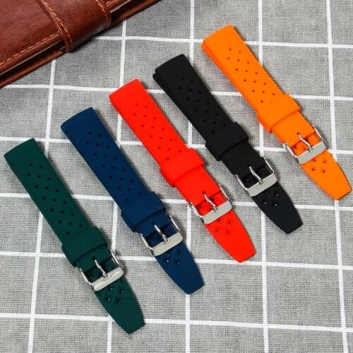 20mm 22mm Diving Rubber Watch Strap For Seiko SRP777J1 Men Sport Silicone Waterproof Wrist Band Bracelet Watchband For Omega