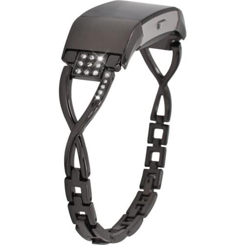 Rhinestone Strap For Fitbit Charge 3 Band Metal Strap Stainless Steel Female Replaceable Bracelet For Fitbit Charge 2 Band