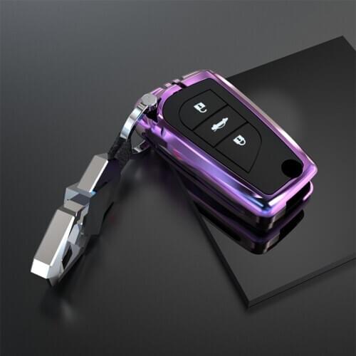 Zinc Alloy Silicone Car Flip Key Fob Case Cover For Toyota Auris Corolla Reiz Avensis Verso Yaris Aygo Rav4 Scion Accessories