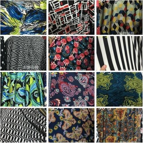 Four crystal hemp milk silk cloth stretch knitted T-shirts swimsuit special fabric