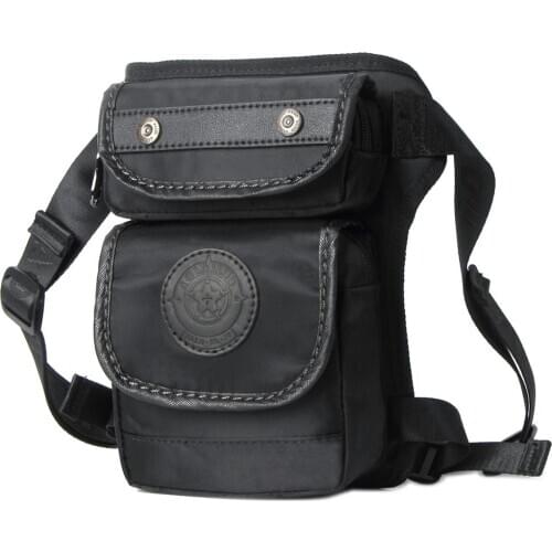 Men Nylon Drop Leg Bag Fanny Waist Pack Cross Body Messenger Shoulder Thigh Hip Bum Belt Travel Motorcycle