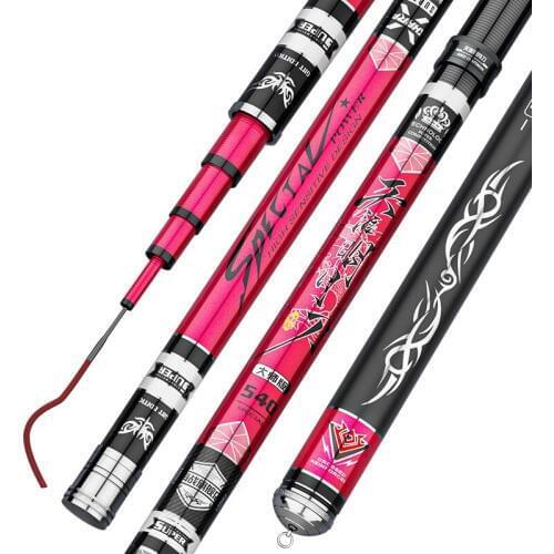 3.6m-7.2m Fishing Rod Super Light Super Hard Hand Poles 28/19 Tonalty Taiwan Fishing Olta Crucian Carp Fishing Canne Peche Pesca