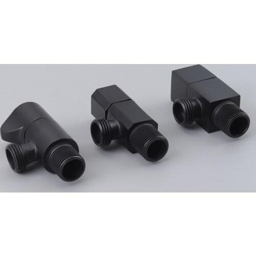 Black Toilet Angle Valve Brass Angle Valve Kitchen Bathroom Toilet Hot And Cold Water Stop Valve