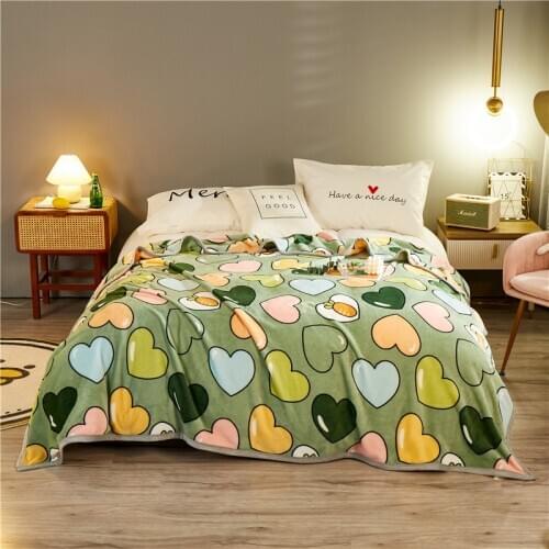 High quality Thicken plush bedspread blanket 200x230cm High Density Super Soft Flannel Blanket for the sofa/Bed/Car SSXJY