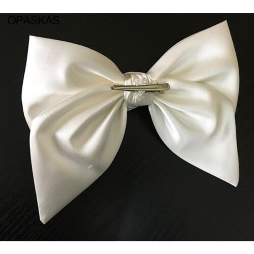 Bow Hairpin Headdress Bridal Wedding Hair Accessories White Satin High Quality Oversized Soft and Comfortable VL VL