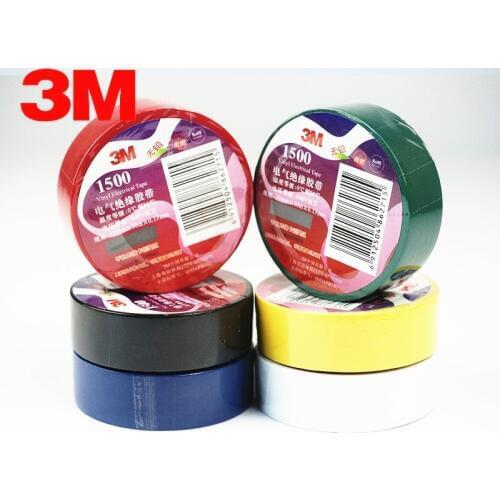 1 Rolls 3M1500 electrical tape flame retardant lead-free PVC insulation tape 10M electrical fire rubber tape 18mm * 10m