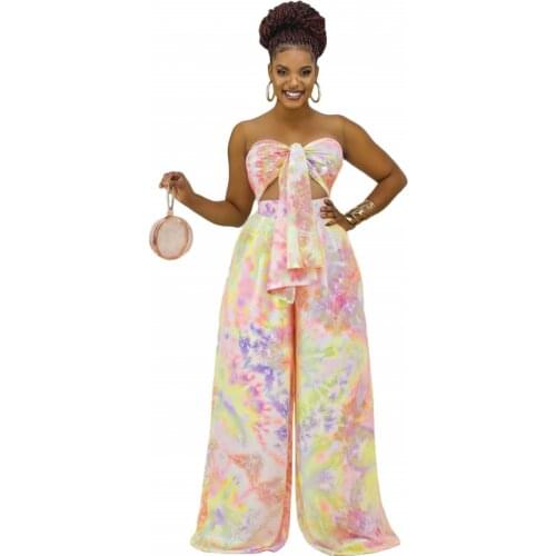 2 Piece Matching Sets African Clohtes For Women 2021 New Arrival Spring Printing Two Pieces Sets Top And Pants African Clothing