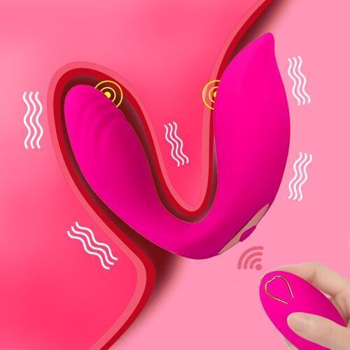 Wireless Remote control Vibrator U shape Adult Toys For Couples Double Motors G Spot Vagina Stimulator USB charging Anal Toy