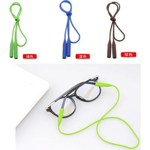 Silicone Glasses Strap Chain Candy Color Elastic Adjustable Sunglasses Rope Lanyard Holder Anti Slip Glasses Cord Glasses Chain
