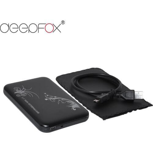 DeepFox Aluminum alloy and Plastic USB 2.0 HDD Caddy Enclosure 2.5inch SATA SSD Mobile HDD Cases 2.5 HDD Case