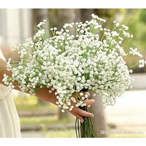 100Pcs/lot Gypsophila silk baby breath Artificial Fake Silk Flowers Plant Home Wedding Party Home Decoration Cheap Sale