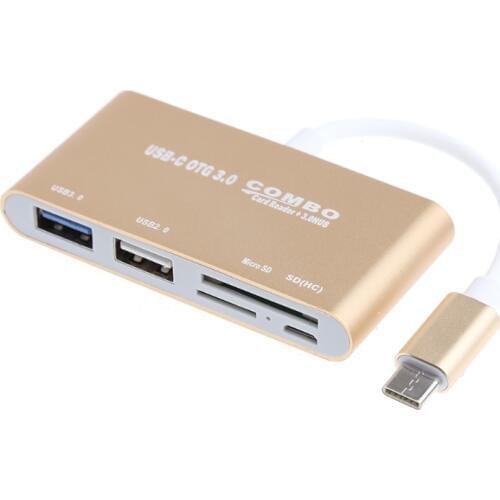 5in1 Type C OTG Card Reader USB 3.0 USB2.0 HUB TF SD Card Writer for MACBOOK Laptop Computer For Huawei Samsung Android Phone