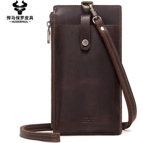 Cow Leather Rfid Genuine Leather Wallets Men Wallet Credit Business Card Holders Vintage Brown Leather Wallet Purses Quality