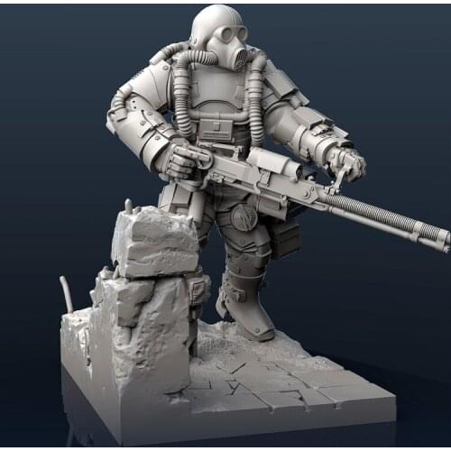 1/35 Scale Unpainted Resin Figure Heavy Gunner