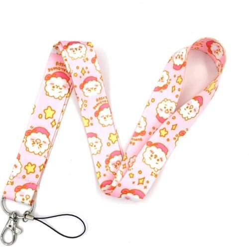 Cartoon Kawaii Pink Style Lanyards Keychain For Keys Neck Straps ID Card Badge Holder DIY Hang Rope Mobile Accessories Kid Toys