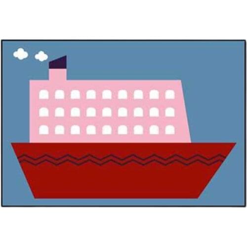 Cartoon Big Ship Childrens Room Carpet Nordic Cute Living Room Decorative Rug Blue Red Pink Cute Bedroom Decor For Girls Mats