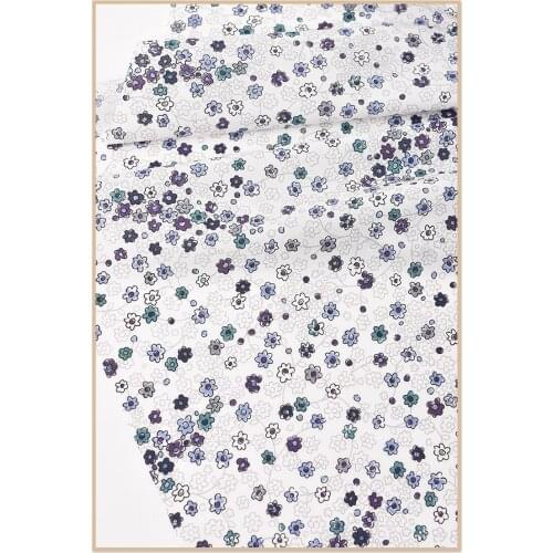 Pure Cotton Printing Small Floral Fabric Clothes Skirt Childrens Clothes Shirt Tablecloth Bedding Handmade DIY Fabric