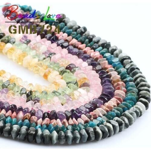 6X11MM Natural Stone Beads Irregular Flat Faceted Amethysts Quartz Loose Spacer Beads for Jewelry Making DIY Bracelet Necklace