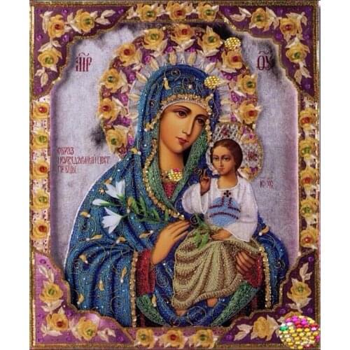 2017 new 5 D DIY crystal mary full Embroidery Icon diamond religion Pharaoh Rhinestones Cross Stitch Kits diamond embroidery