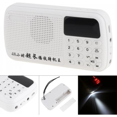 E11 Portable Radio Mini Audio Card Speaker FM Radio with USB Charger 3.5mm Headphone Jack for Home / Outdoor High Quality