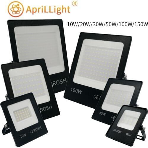 LED Flood Light 220V 10W 20W 30W 50W 100W 150W High Brightness IP66 Waterproof Outdoor Lighting LED Spotlight Wall Floodlights