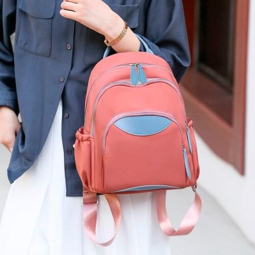 Summer New Fashion Womens Small Backpack Waterproof And Anti-theft Student Schoolbag Leisure Light Travel Backpacks