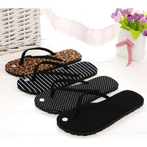 Summer Flip Flops Women Leopard Slippers Ladies Shoes Slippers Indoor Outdoor Flip-flops Fashion Beach Flat Slides